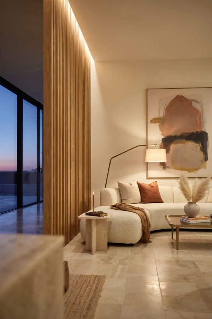 28 living room divider ideas 3 Marble fireplace living room divider ideas