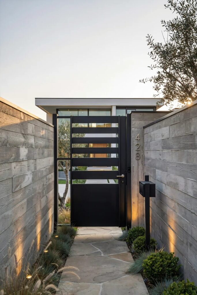Modern main gate design 2 Modern main gate design in black