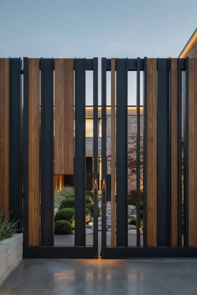 Modern main gate design 17 Black modern main gate design