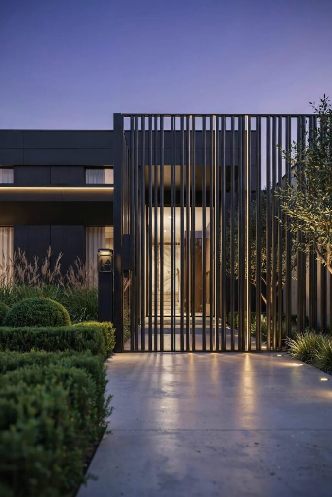 Modern main gate design 19 LED modern main gate design