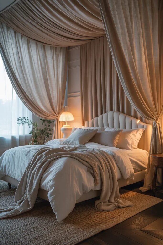cozy bedroom ideas curtains