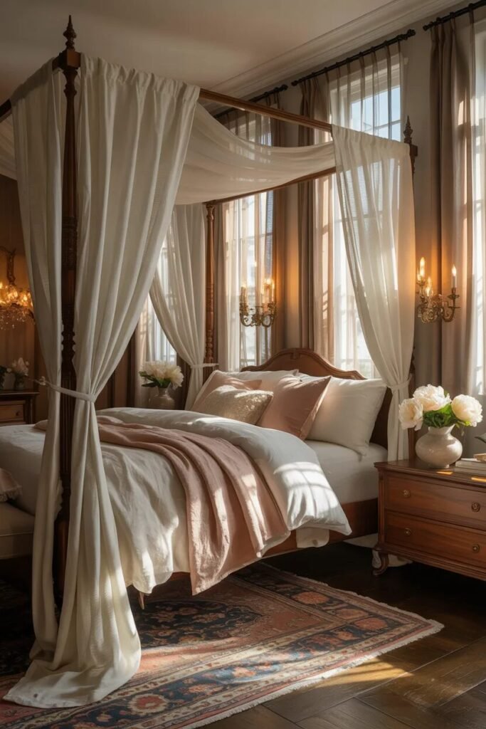 cozy bedroom ideas canopy bed