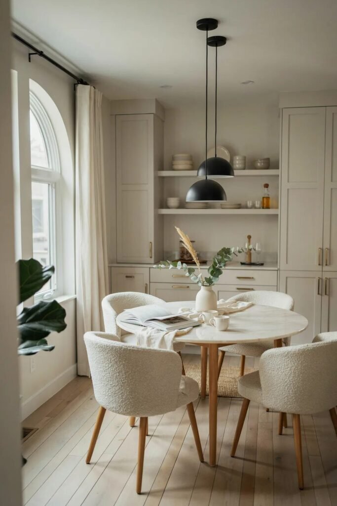 Small breakfast nook ideas round table
