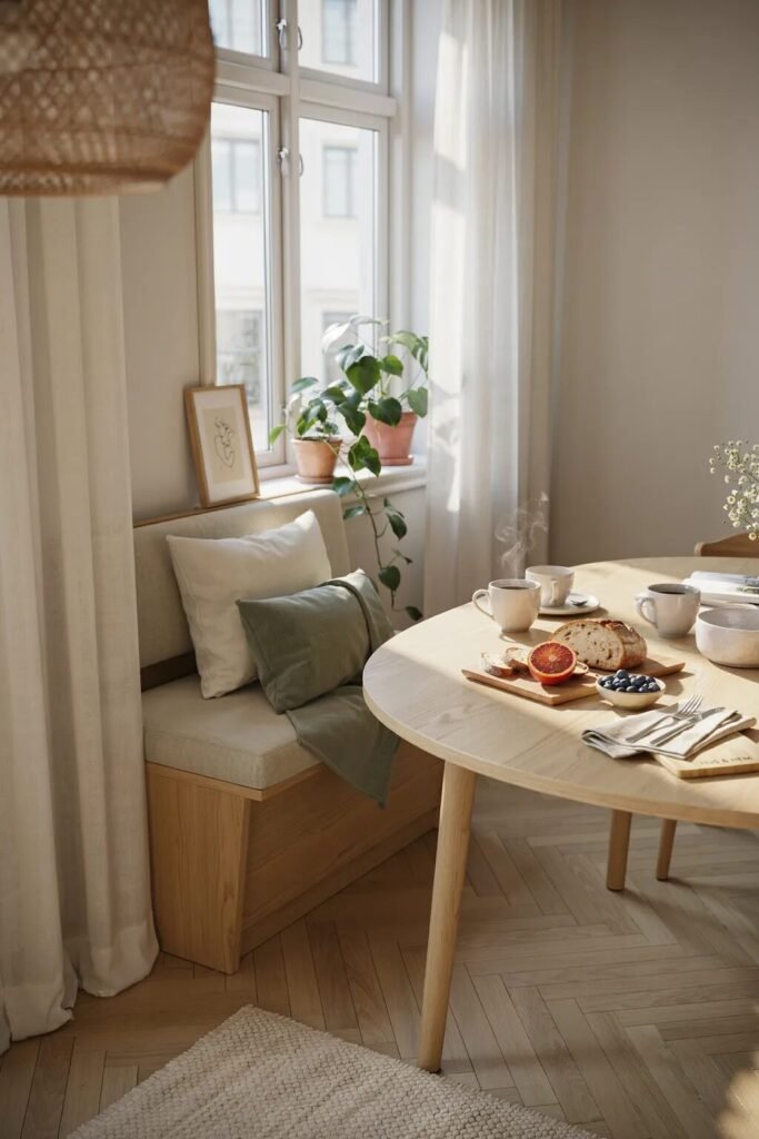 Small breakfast nook ideas Scandinavian style