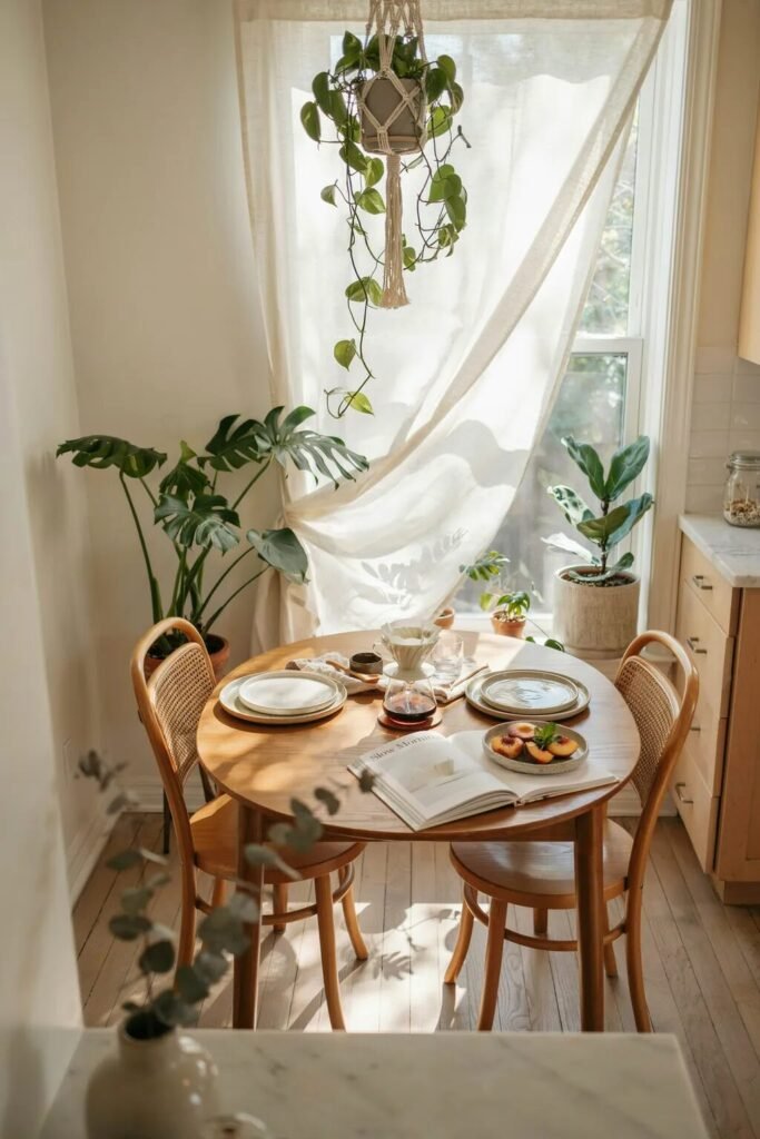 Small breakfast nook ideas with plants