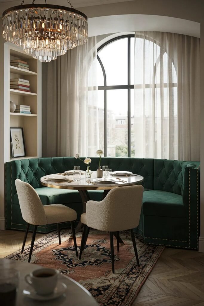 Moody breakfast nook crystal chandelier