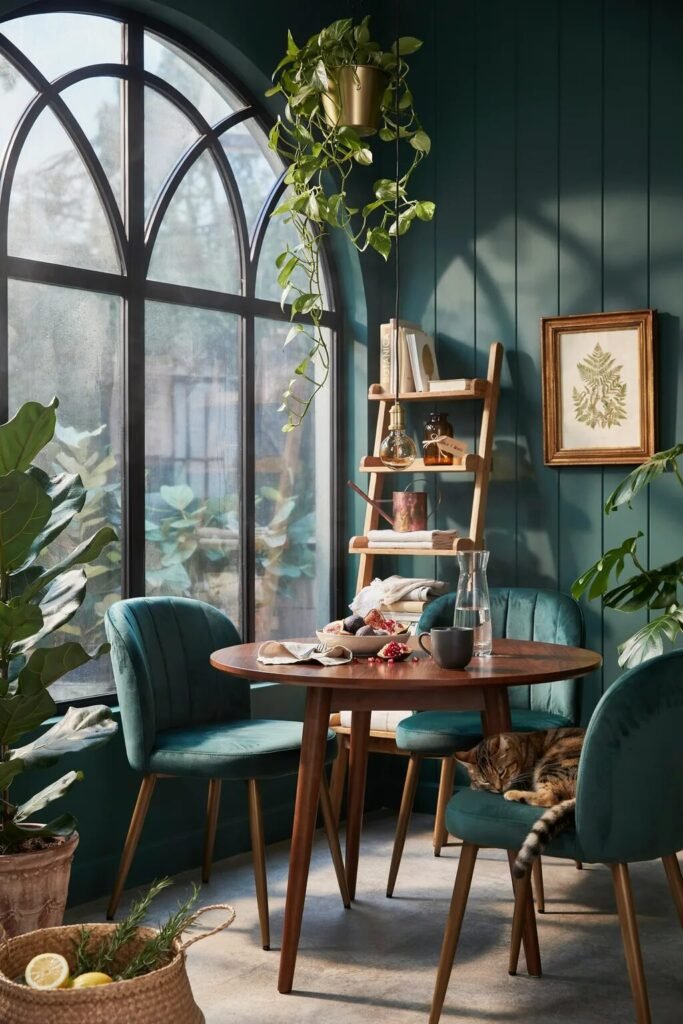 Moody breakfast nook botanical retreat