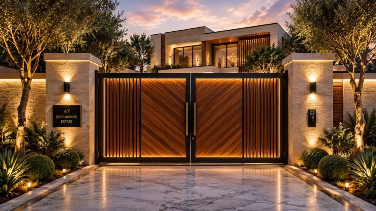 Wooden main gate design 2 Wooden main gate design