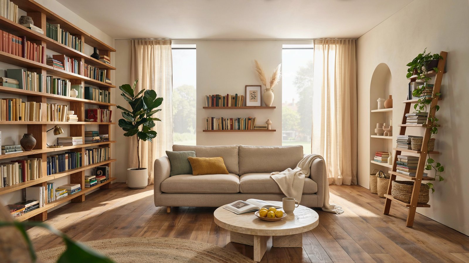 Bookshelves ideas 1 high level description a bright modern