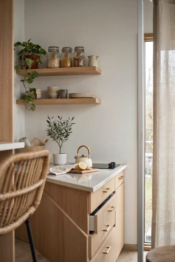 Small camper interior ideas 5 Floating shelves small camper interior ideas