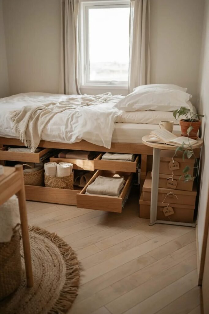 Small camper interior ideas 18 Under-bed small camper interior ideas