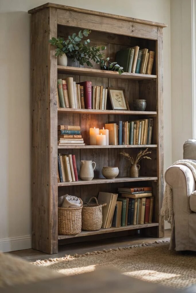 Bookshelves ideas 4 Rustic reclaimed bookshelves ideas home