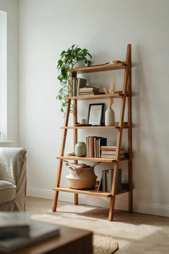 Bookshelves ideas 7 Modern ladder bookshelves ideas display