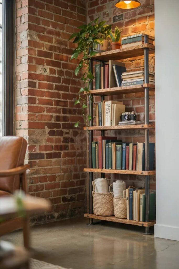 Bookshelves ideas 9 Industrial wood bookshelves ideas design