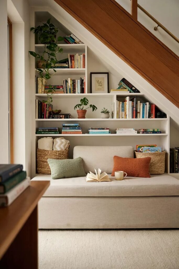 Bookshelves ideas 16 Under stairs bookshelves ideas storage