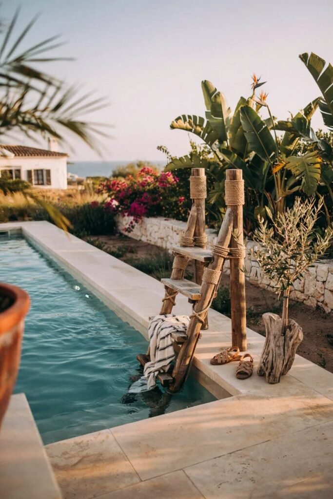 DIY pool ladder ideas 4 DIY pool ladder ideas rope design