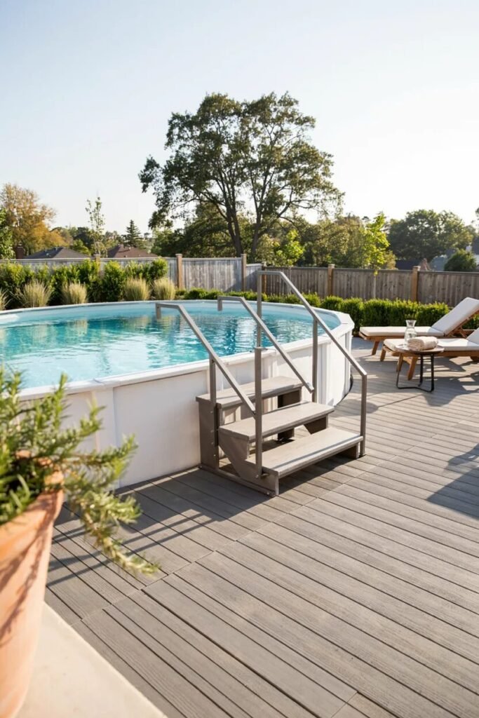 DIY pool ladder ideas 5 DIY pool ladder ideas composite boards