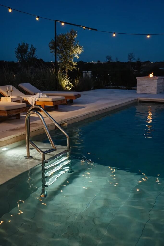 DIY pool ladder ideas 10 DIY pool ladder ideas LED lighting