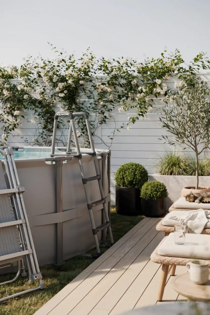 DIY pool ladder ideas 13 DIY pool ladder ideas compact design