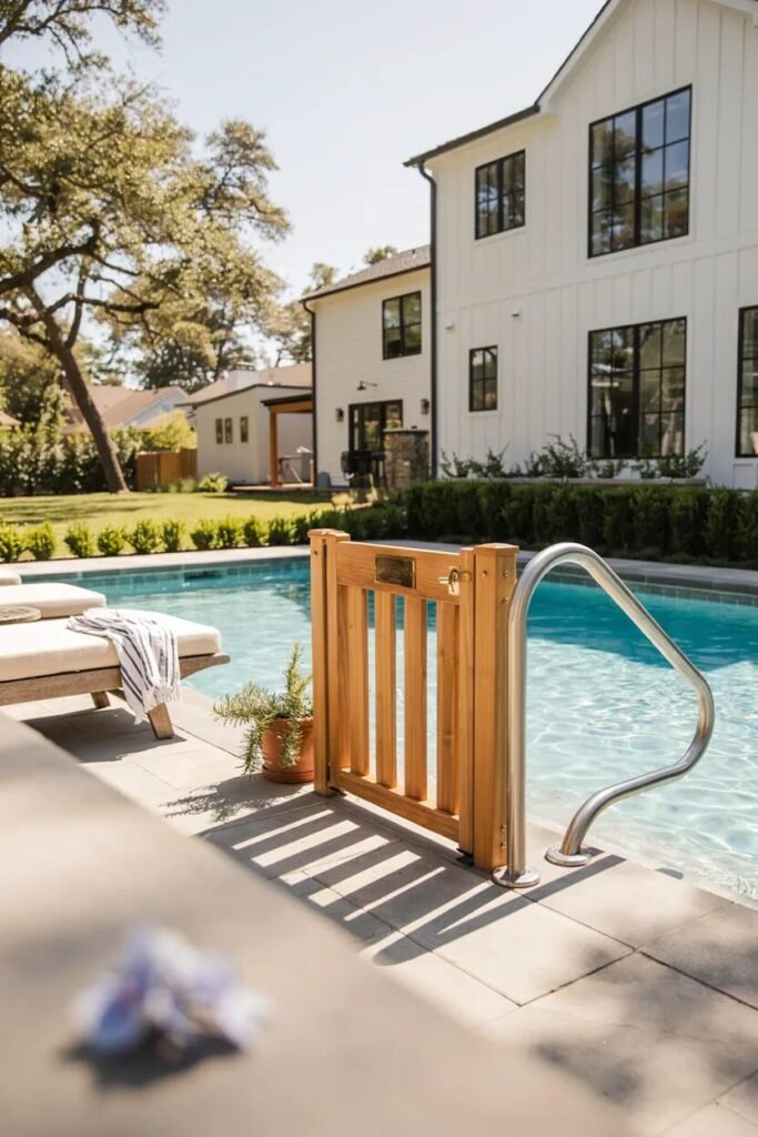 DIY pool ladder ideas 15 DIY pool ladder ideas safety gate