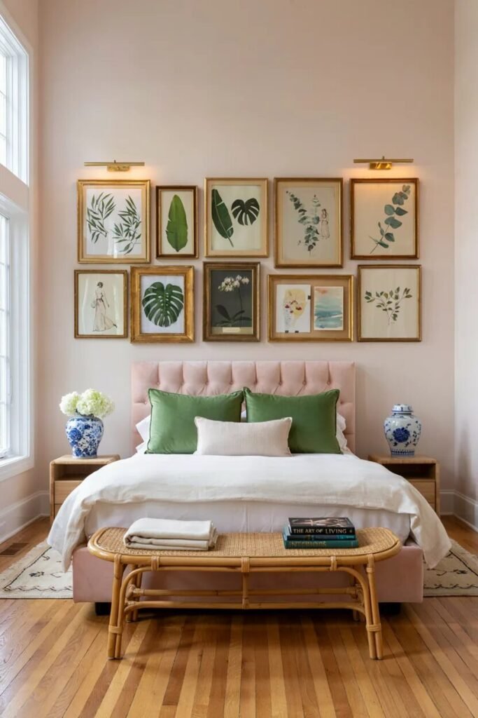 Preppy bedroom design 12 Gallery wall preppy bedroom design