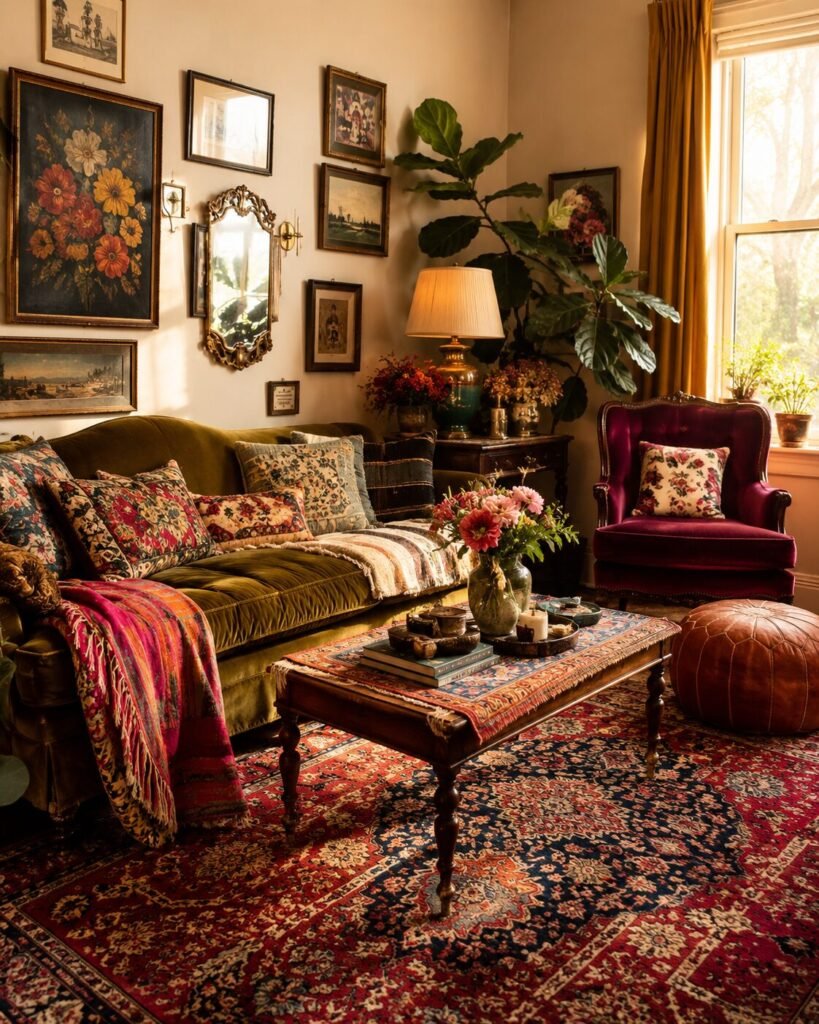 Cozy eclectic home ideas 4 Cozy eclectic home ideas layered textiles