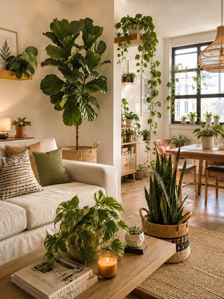 Cute homey apartment ideas indoor plants