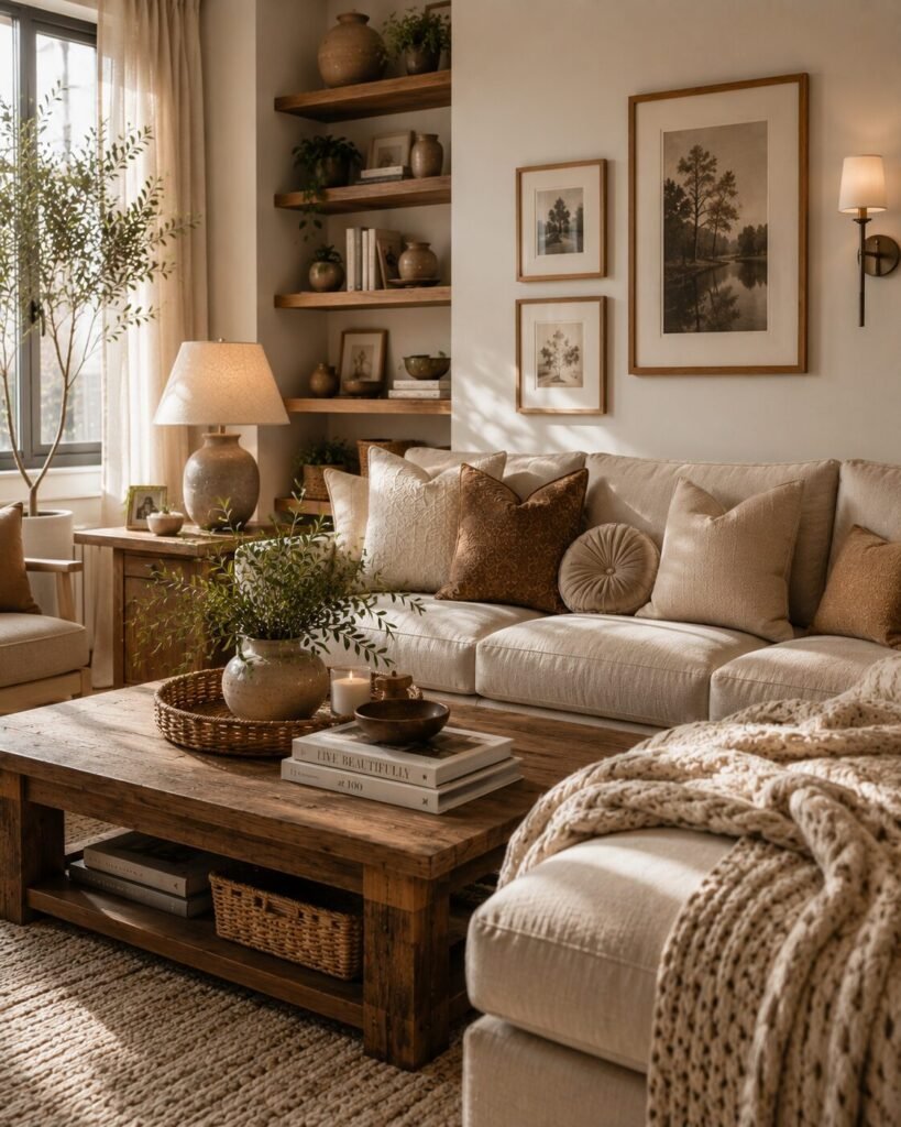 Cute homey apartment ideas wood accents