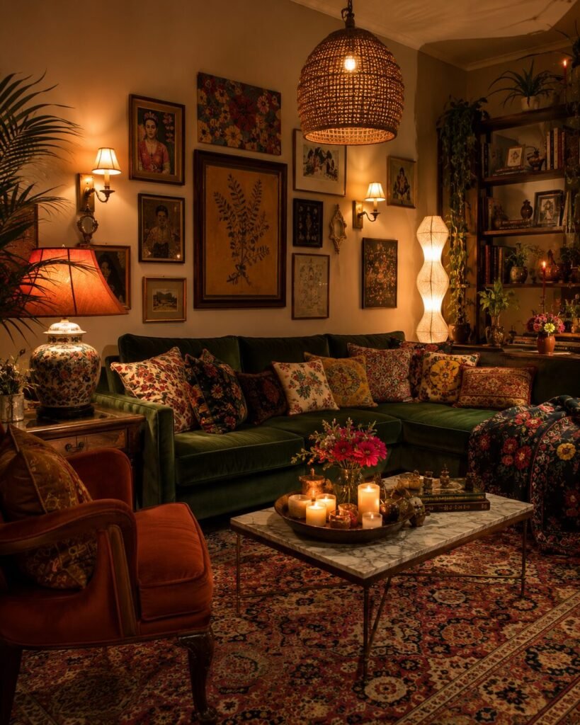 Cozy eclectic home ideas 9 Cozy eclectic home ideas layered lighting