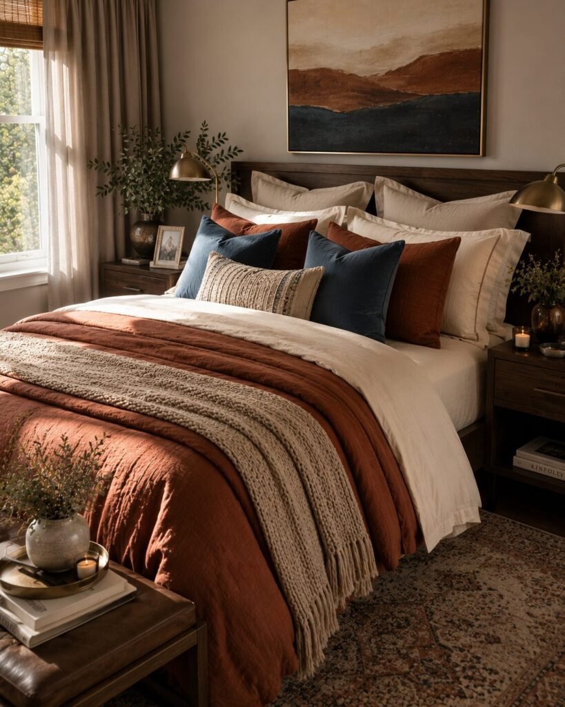 27 unique bedding combo ideas rust blue