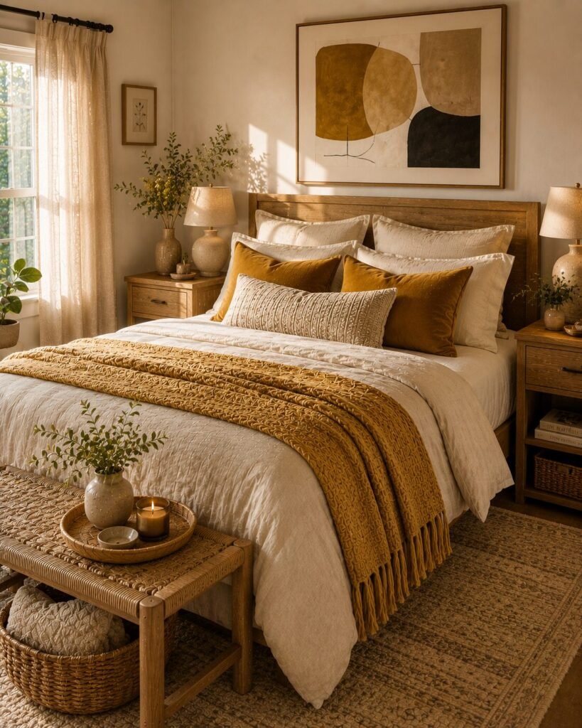 27 unique bedding combo ideas mustard cream