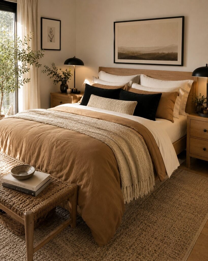 27 unique bedding combo ideas black tan cream