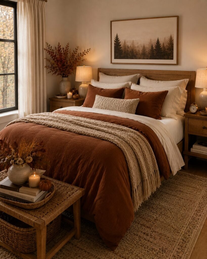 27 unique bedding combo ideas rust cream