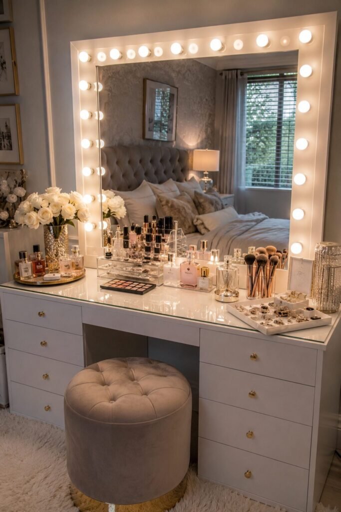 30 vanity setup ideas Hollywood glam