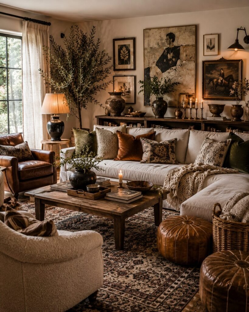 Eclectic living room ideas 9 Eclectic living room ideas with layered textures