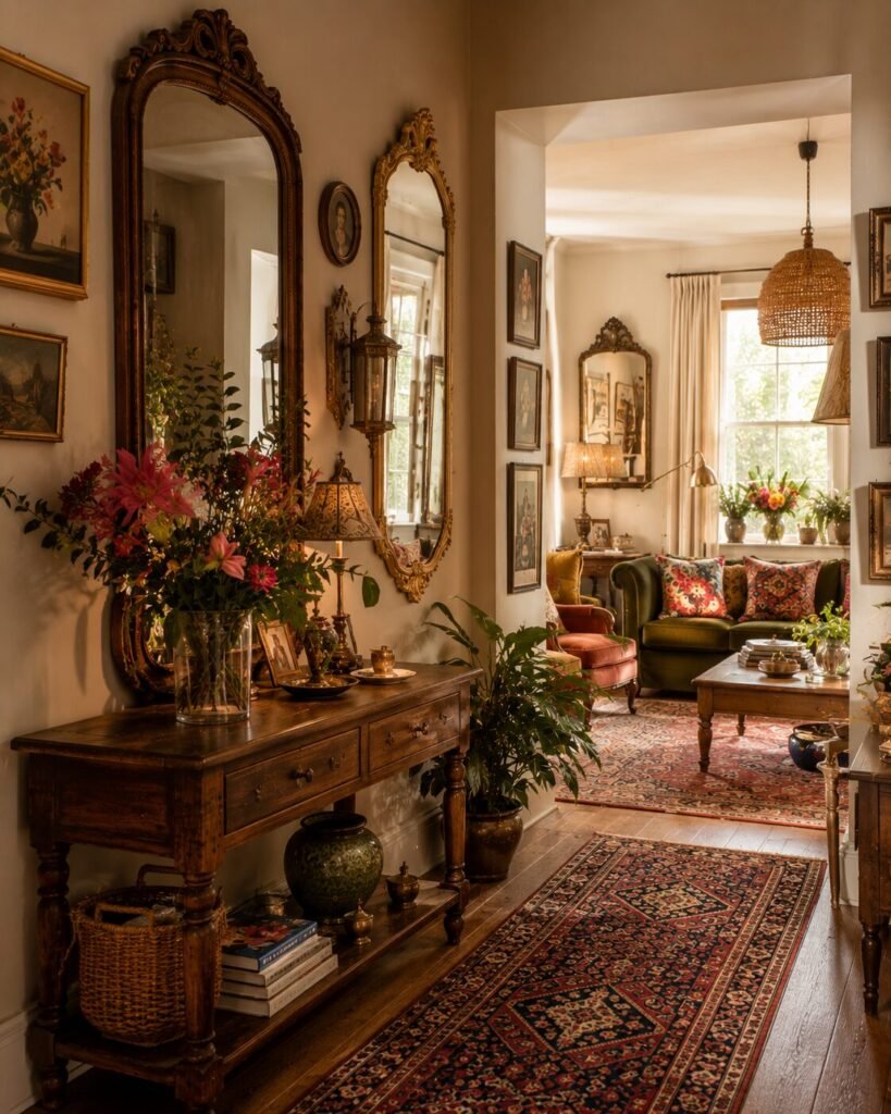 Cozy eclectic home ideas 16 Cozy eclectic home ideas vintage mirrors