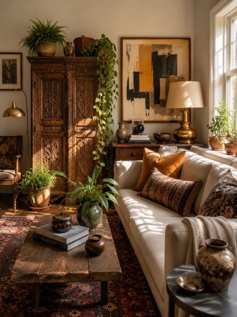 Cozy eclectic home ideas 21 Cozy eclectic home ideas antique furniture