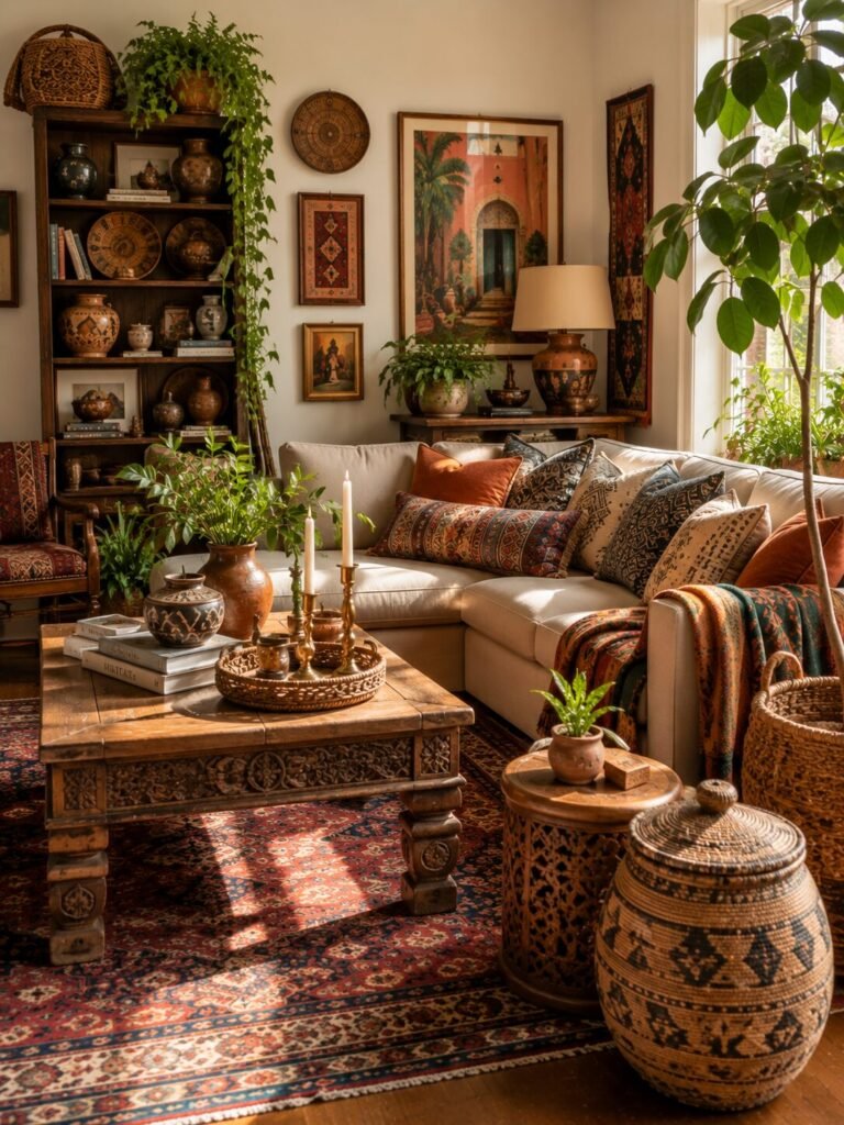 Cozy eclectic home ideas 24 Cozy eclectic home ideas global decor