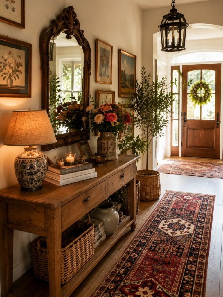 Cozy eclectic home ideas 23 Cozy eclectic home ideas welcoming entryway
