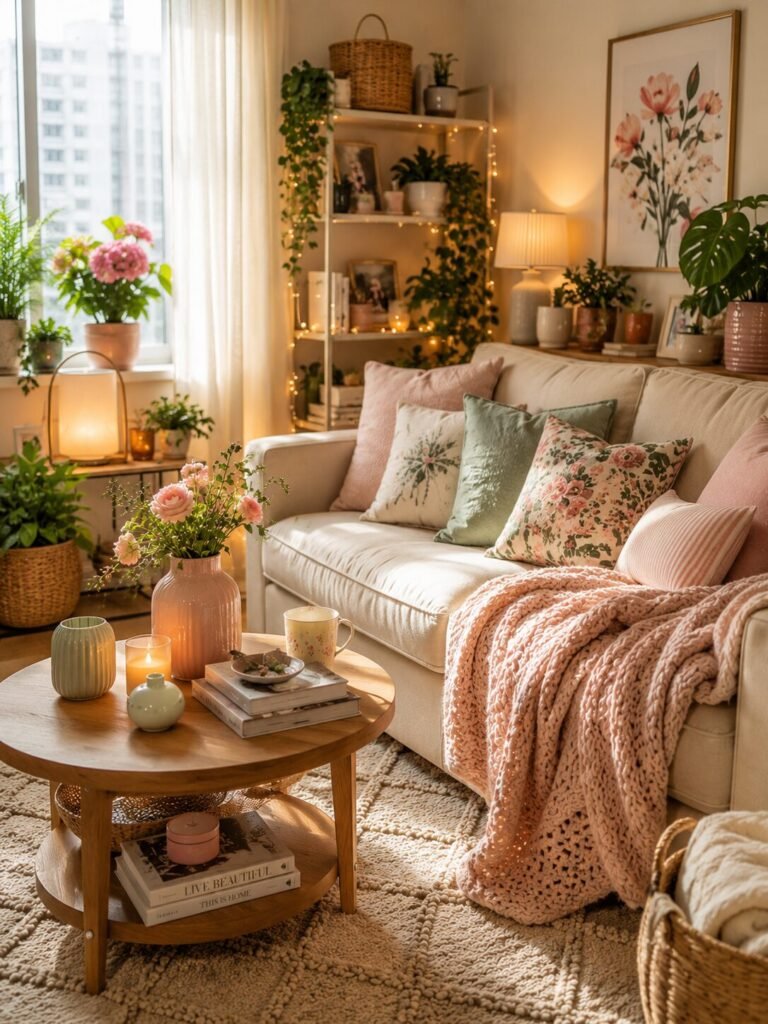 Cute apartment decoration on a budget pillows