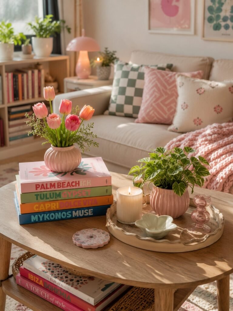 Cute apartment decoration on a budget coffee table