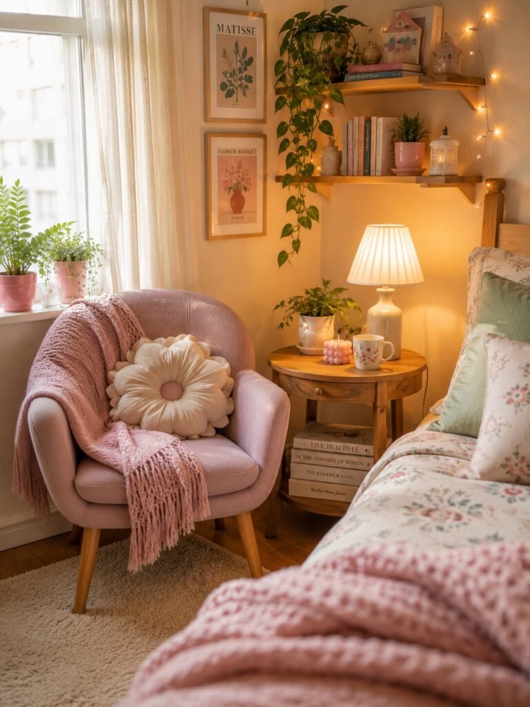 Cute apartment decoration on a budget bedroom corner
