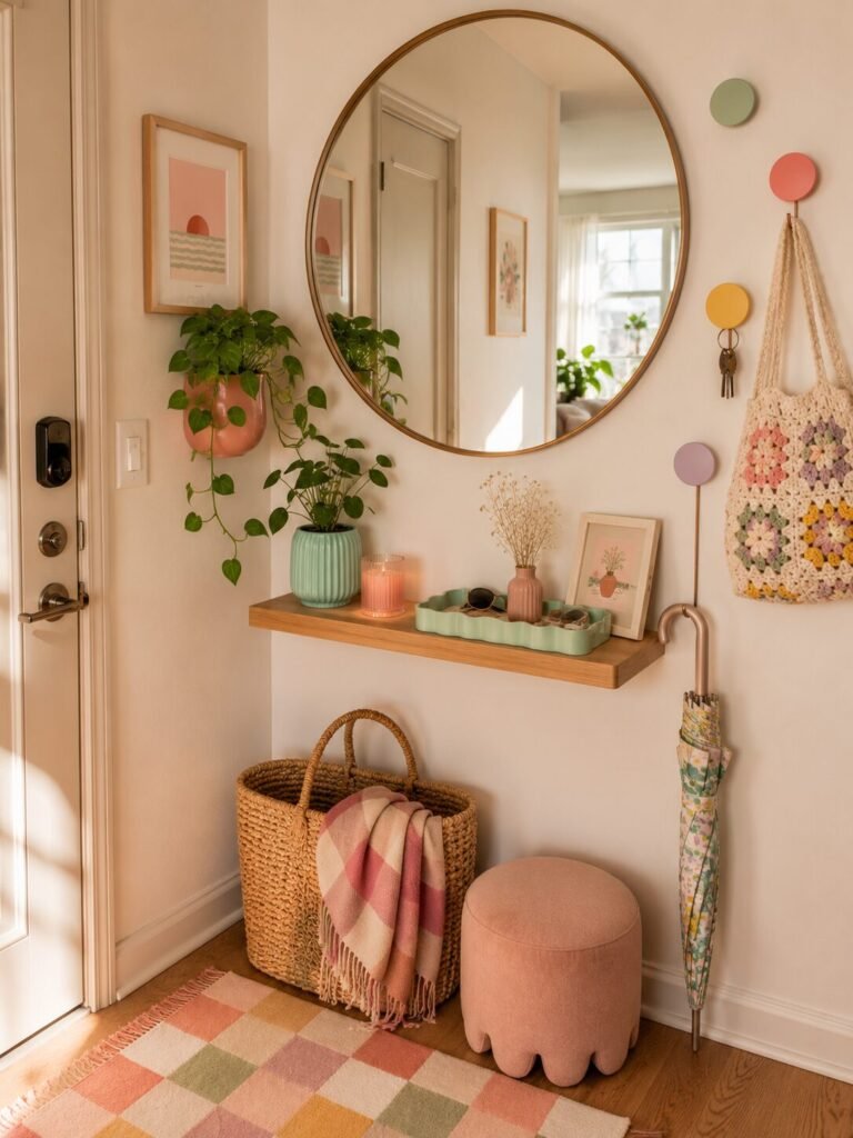 Cute apartment decoration on a budget entryway