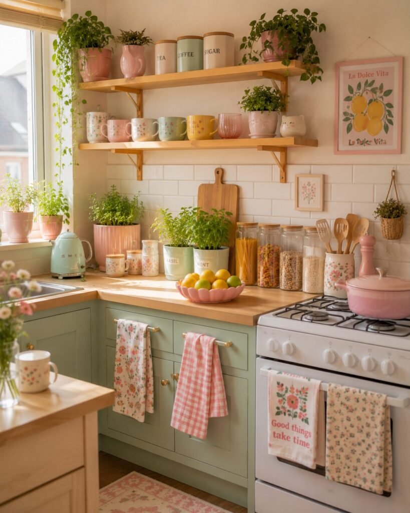 Cute apartment decoration on a budget kitchen
