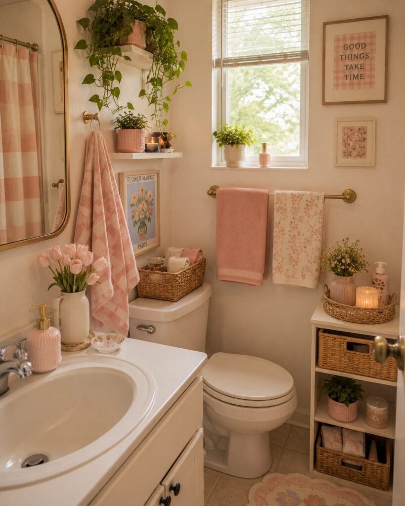 Cute apartment decoration on a budget bathroom