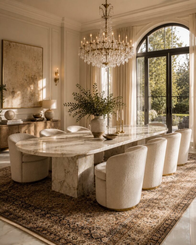 Dining room decoration ideas luxury rug