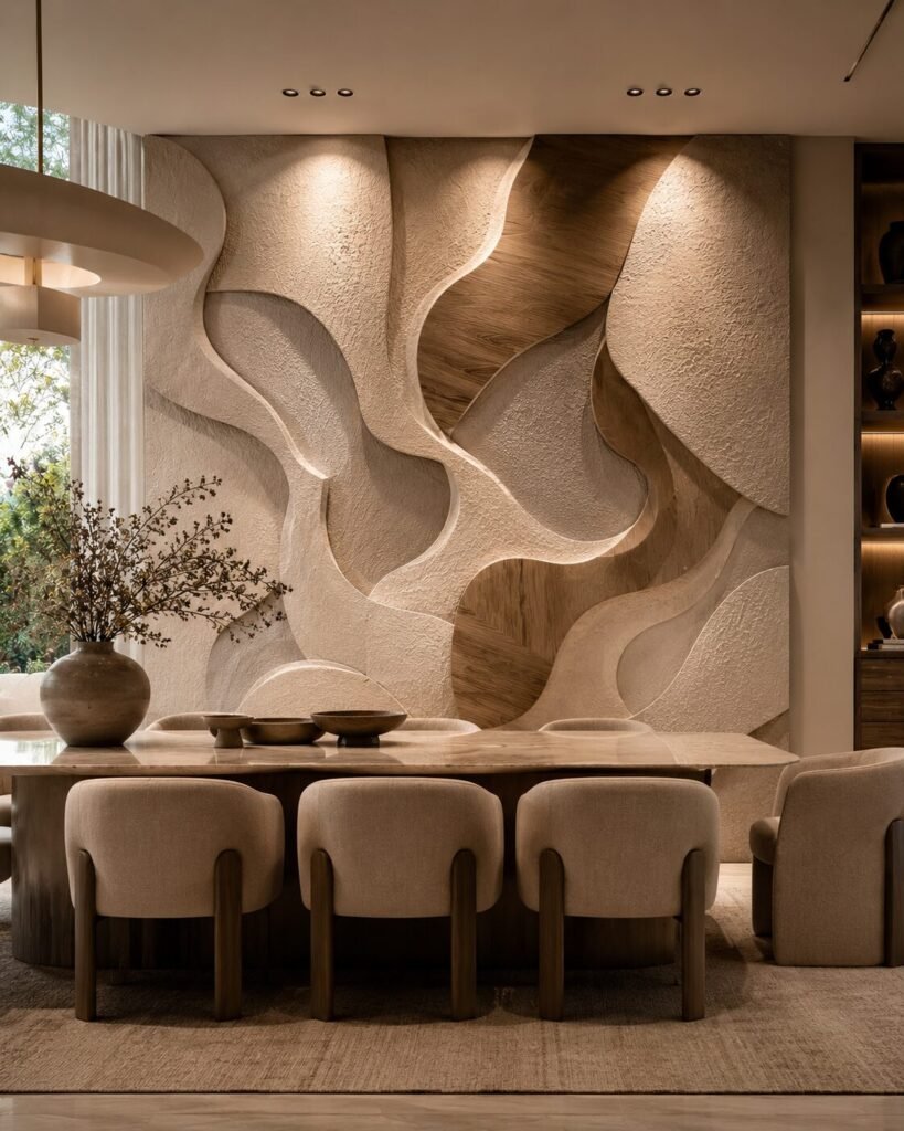 17 dining room wall decor ideas sculptural wall