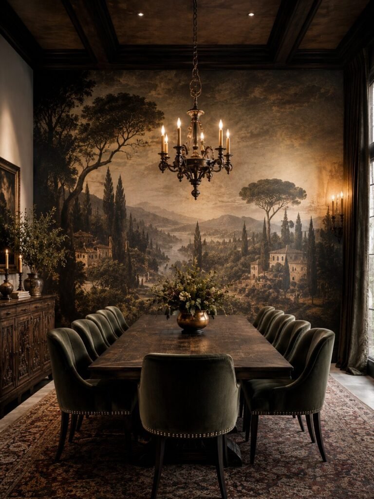 17 dining room wall decor ideas dining mural