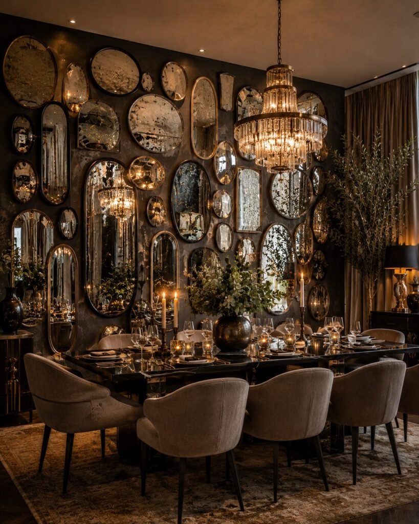 17 dining room wall decor ideas mirror mosaic