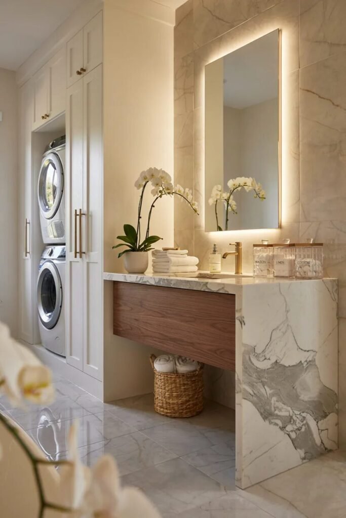laundry room bathroom combo ideas 9 Marble laundry room bathroom combo ideas